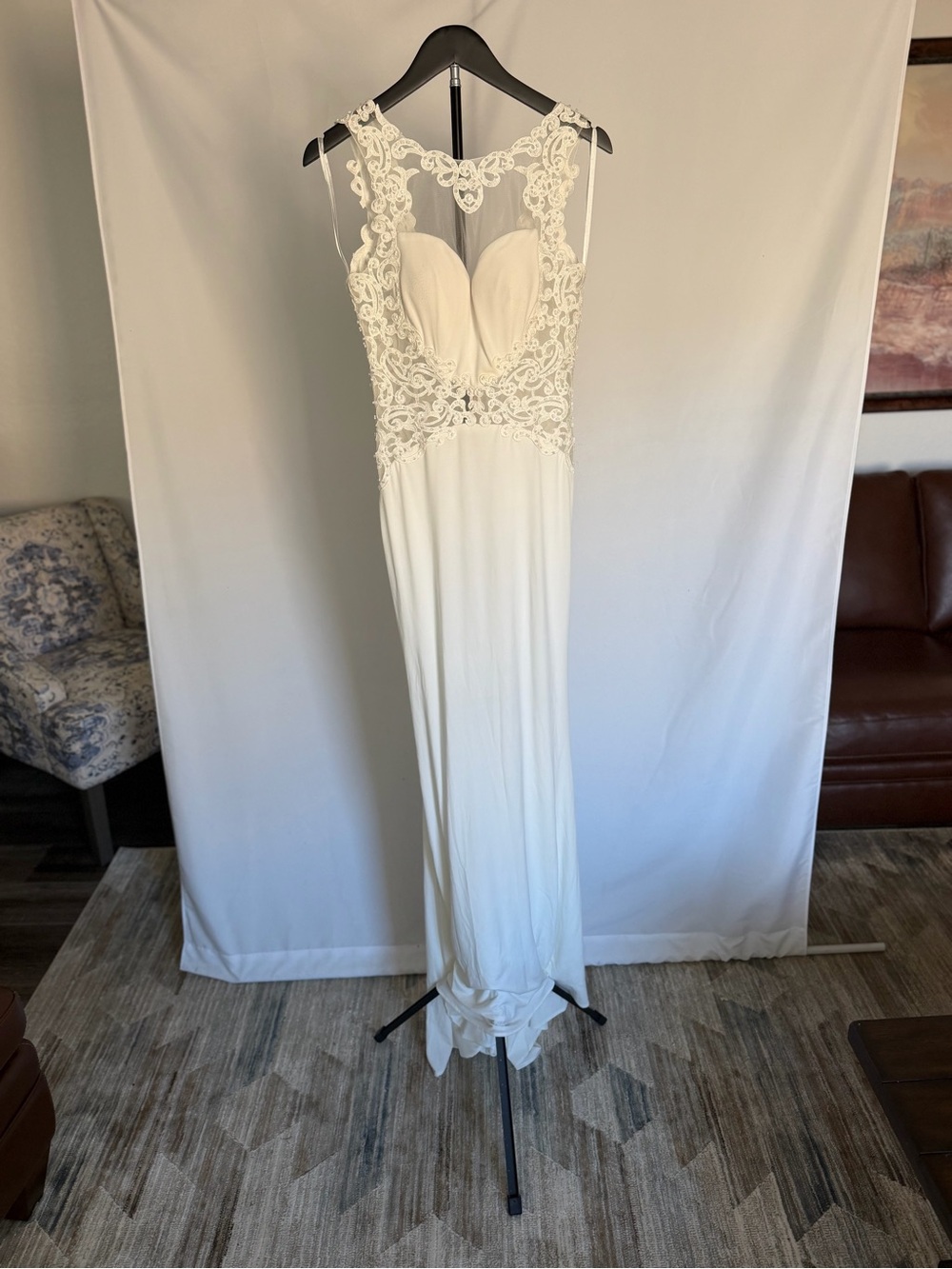 Cinderella Cream Lace-Trim Bridal Gown